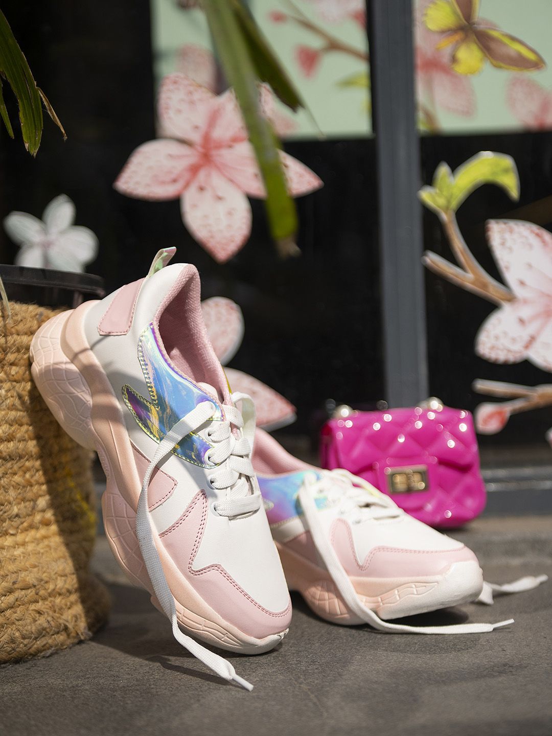 Shoetopia Women Pink & White Colourblocked Trekking Shoes Price in India