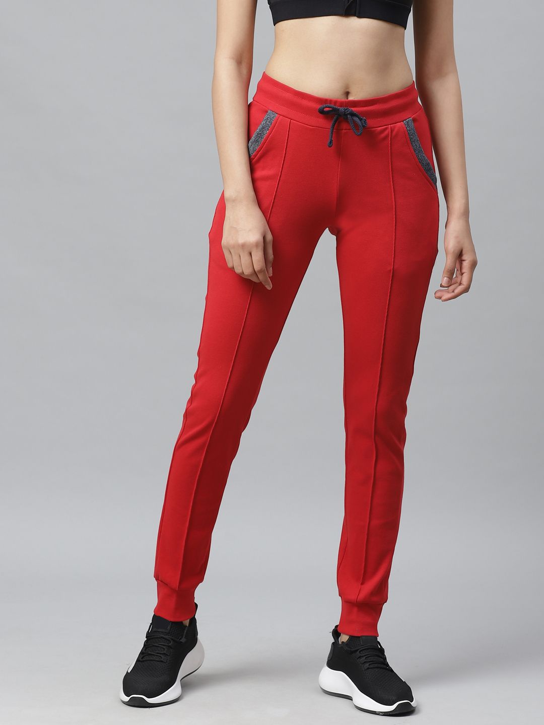 Cayman Women Red Solid Joggers Price in India