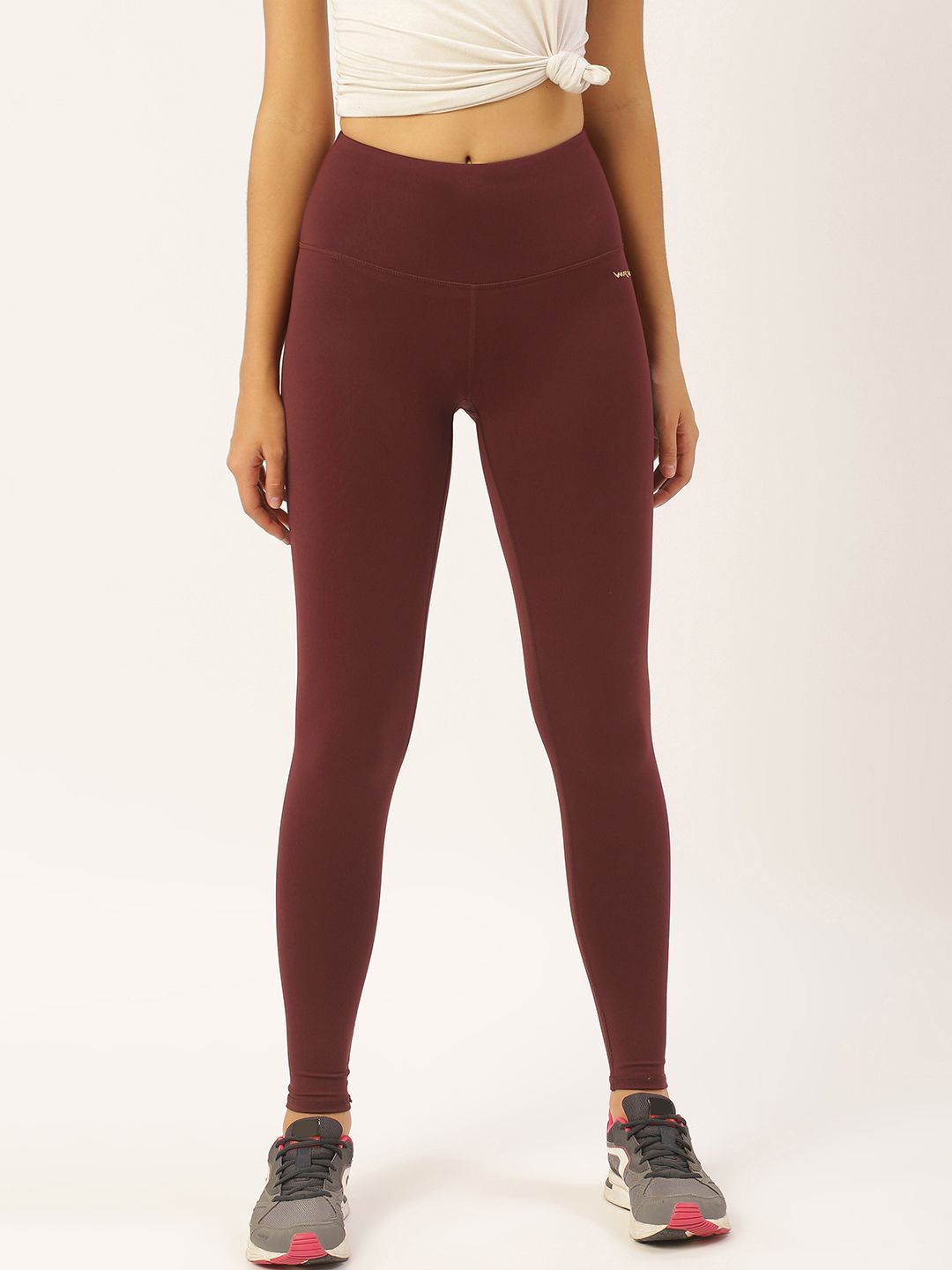 Sweet Dreams Women Maroon High-Rise Solid Tights Price in India