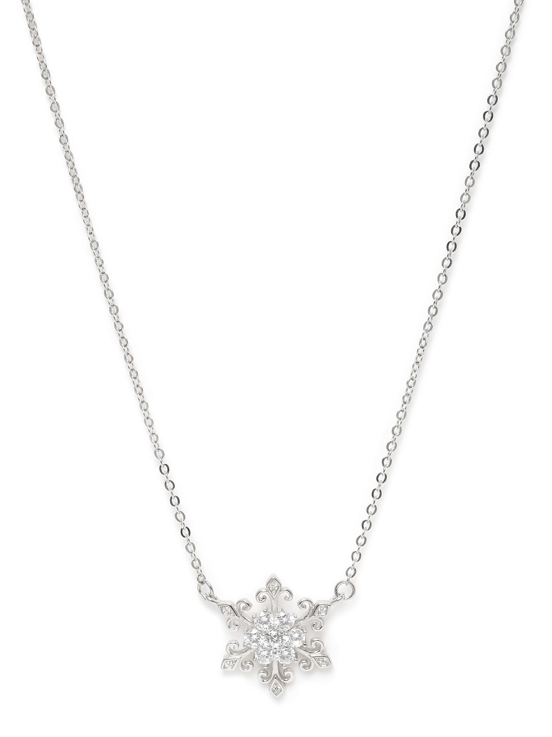 GIVA Sterling Silver Snow Flake Necklace with 925 Hallmarking Price in India