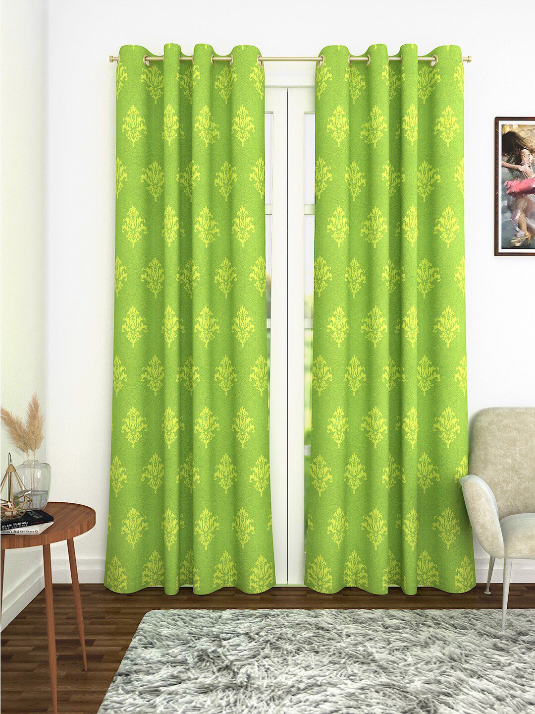 Soumya Green Single Door Curtain Price in India