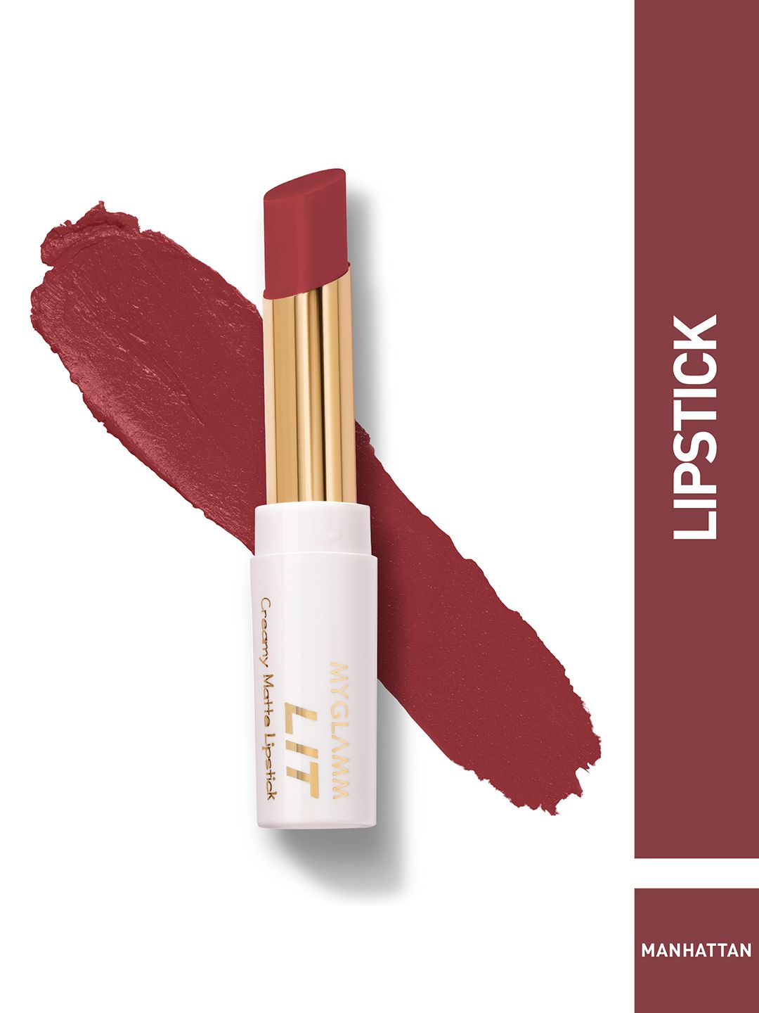 MyGlamm LIT Creamy Matte Lipstick-Manhattan-3.7g