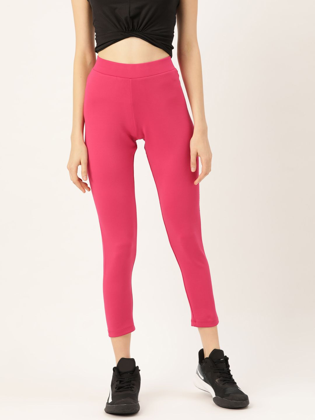 Sweet Dreams Women Pink Solid Cropped Tights Price in India