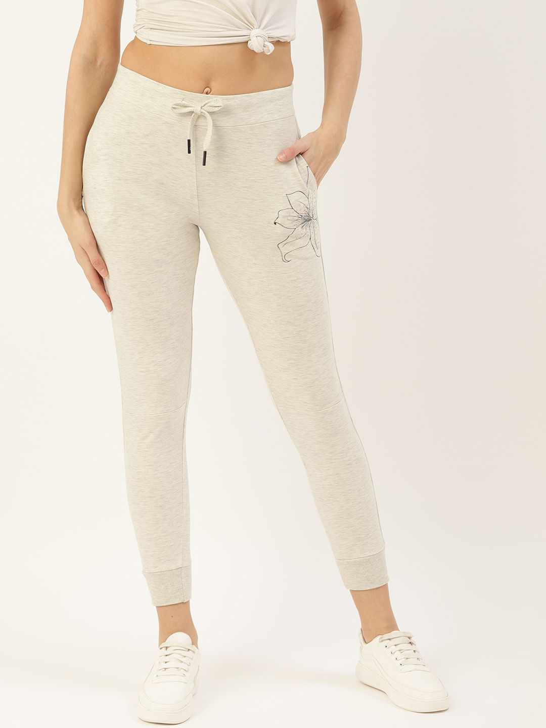 Sweet Dreams Women Off White Solid Athleisure Joggers Price in India