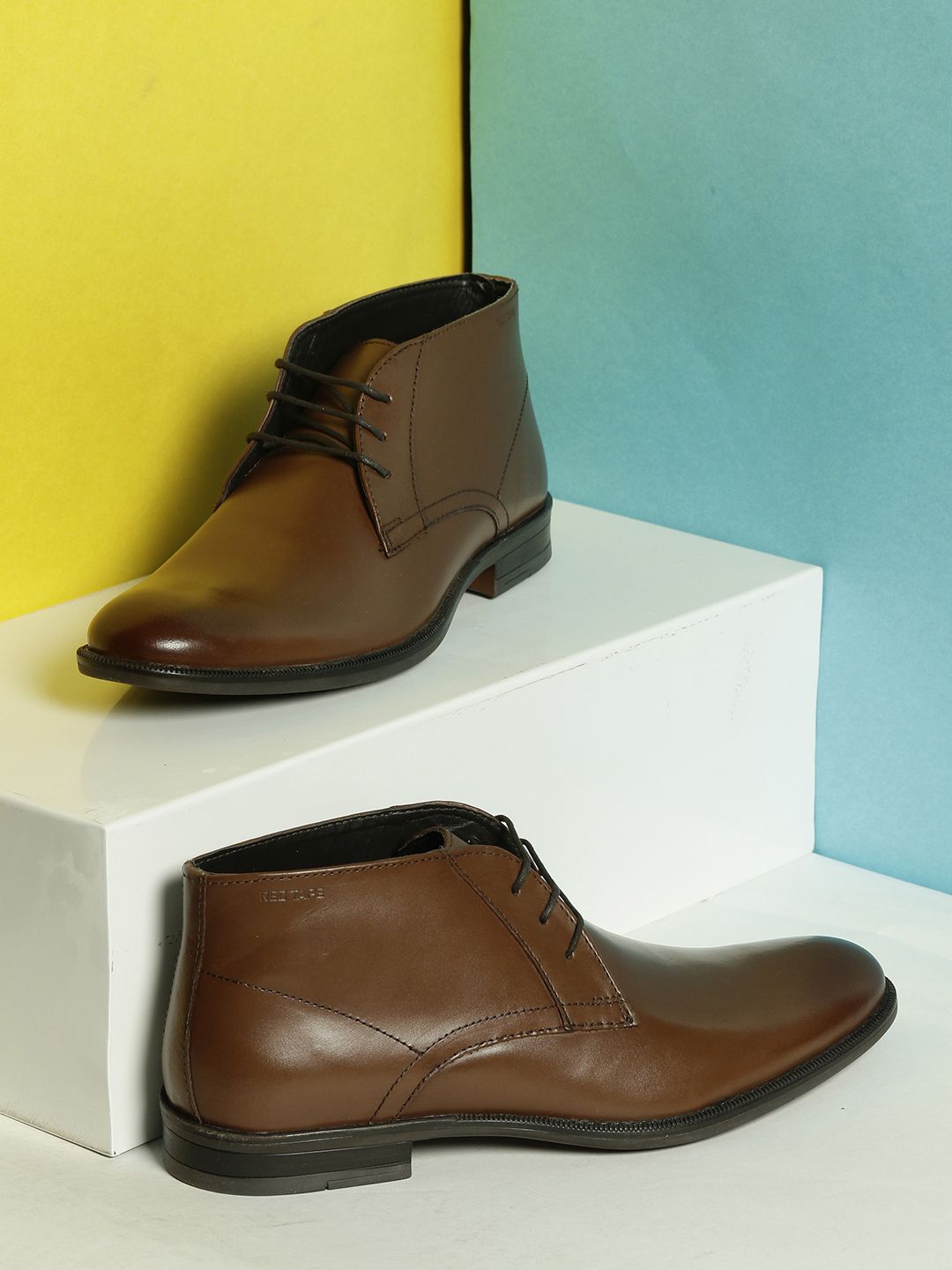 Red Tape Men Brown Leather Derbys