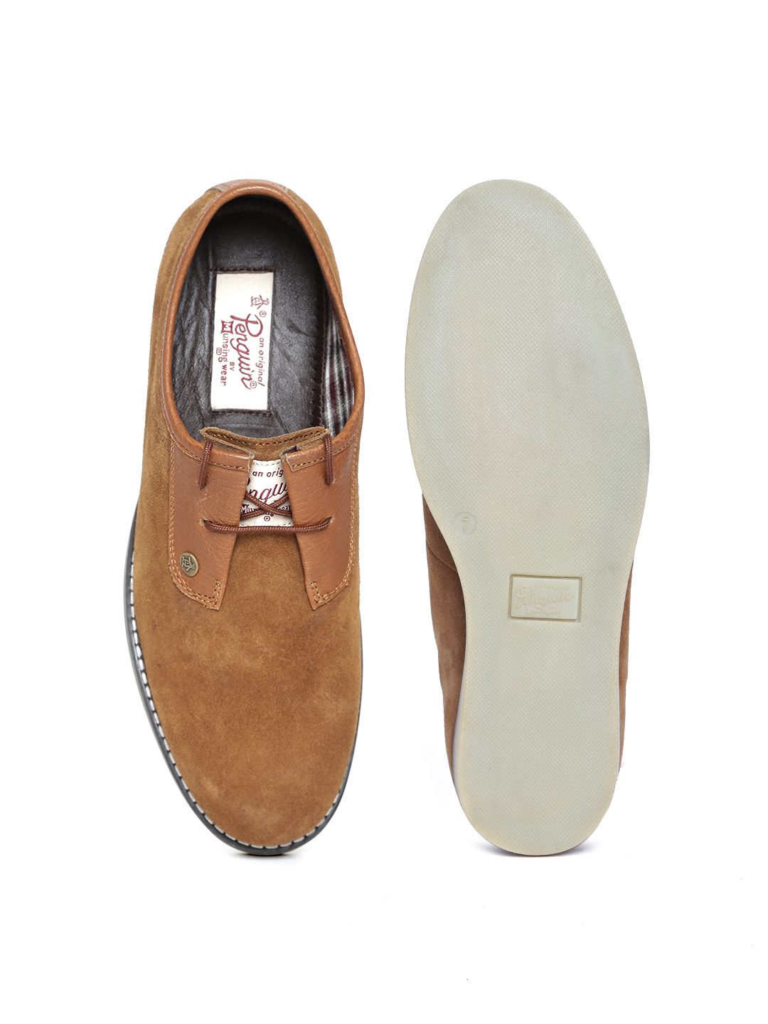 Buy Original Penguin Men Tan Brown Suede Casual Shoes  display picture 2
