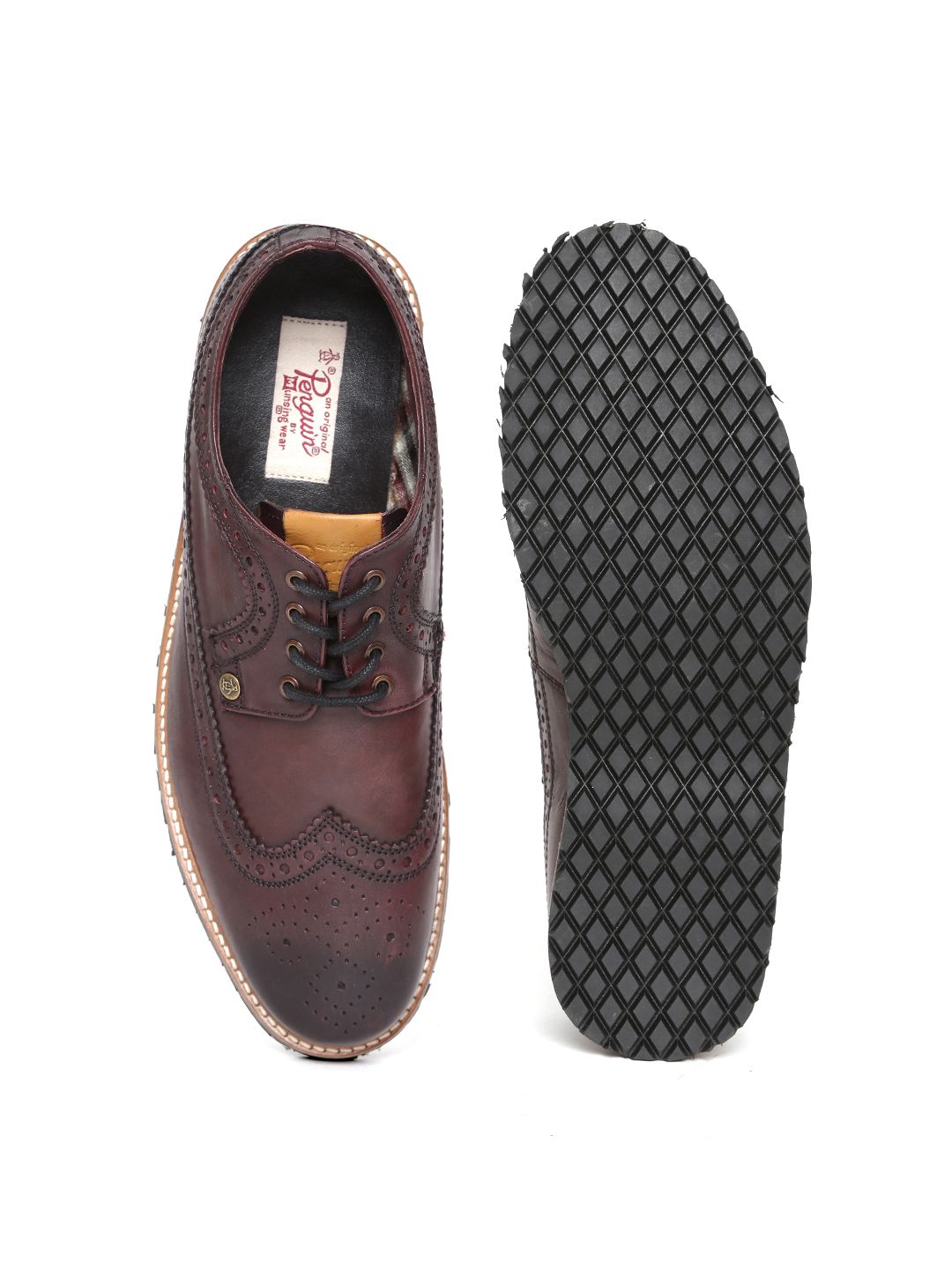 penguin brown dress shoes Original Penguin by Munsingwear Dress Shoes Mens 10.5 Oxford Brown Gray Leather