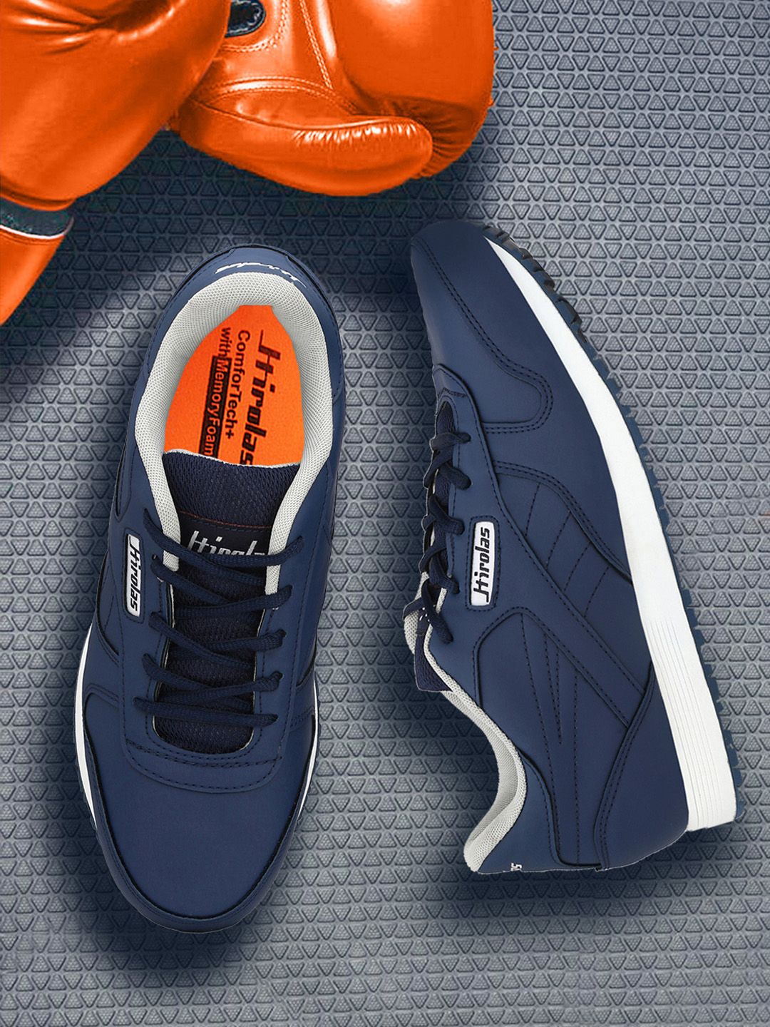 HIROLAS Men Blue Synthetic Running Shoes