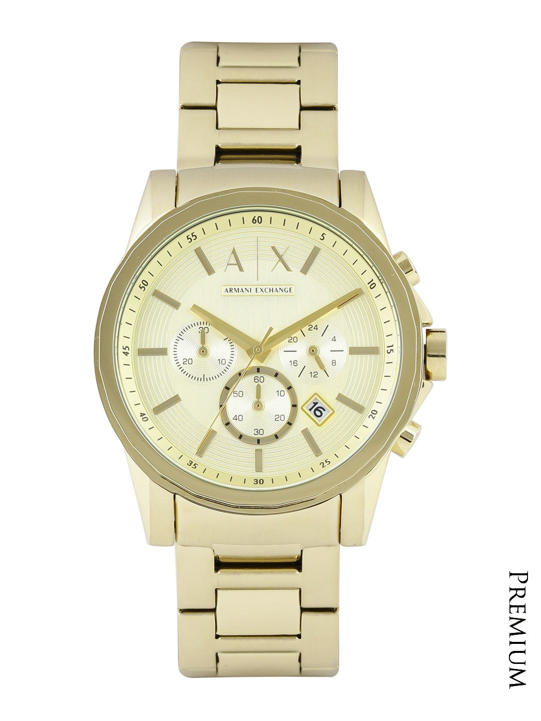 Armani Exchange Armani Exchange Men Gold-Toned Dial Chronograph Watch AX2099