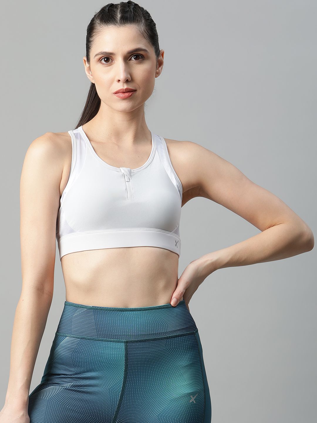 HRX By Hrithik Roshan Women White Solid Rapid-Dry Antimicrobial Training Bra HR_SS21_W_BA Price in India