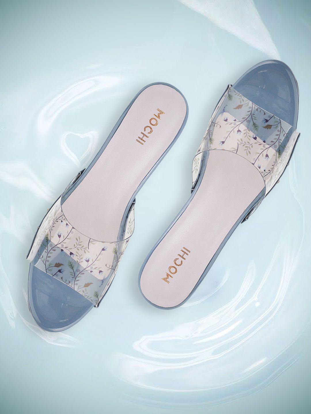 Mochi Women Transparent Embellished Heels Price in India