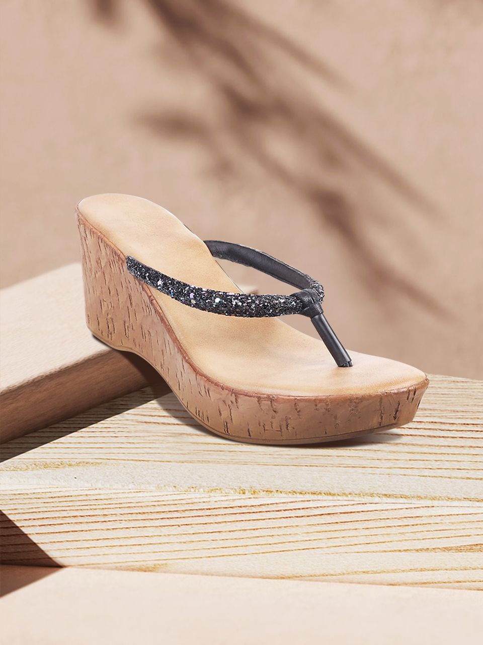 Mochi Women Black Embellished Heels