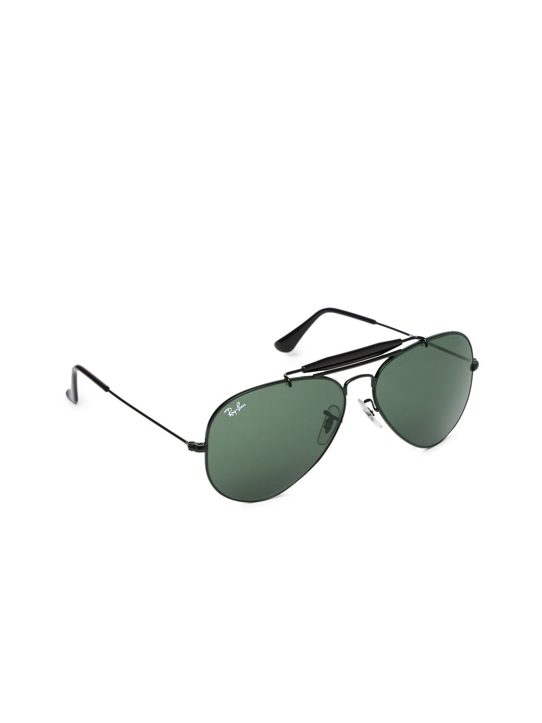 RAY-BAN Men UV Protected Green Lens Pilot Sunglasses - 0RB3129IW022858