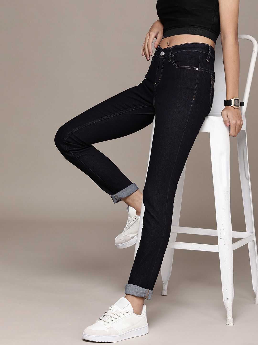 Calvin Klein Jeans Women Blue Body Slim Fit Stretchable Jeans Price in India