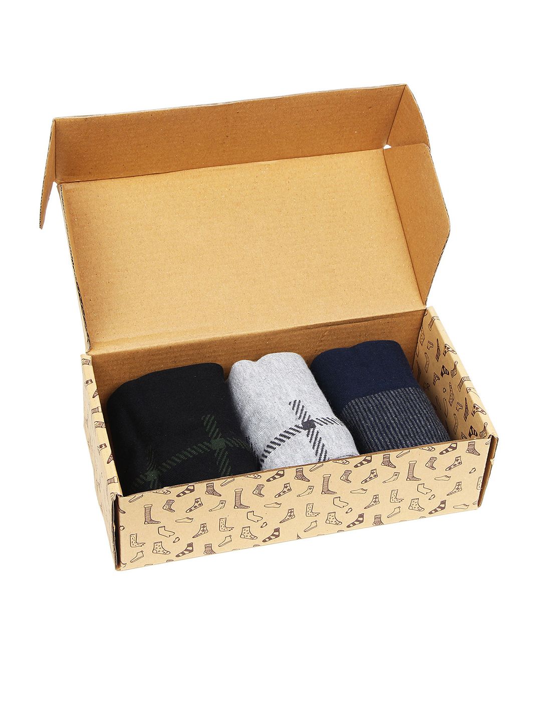 Bonjour Men Pack of 3 Assorted Ankle Length Socks