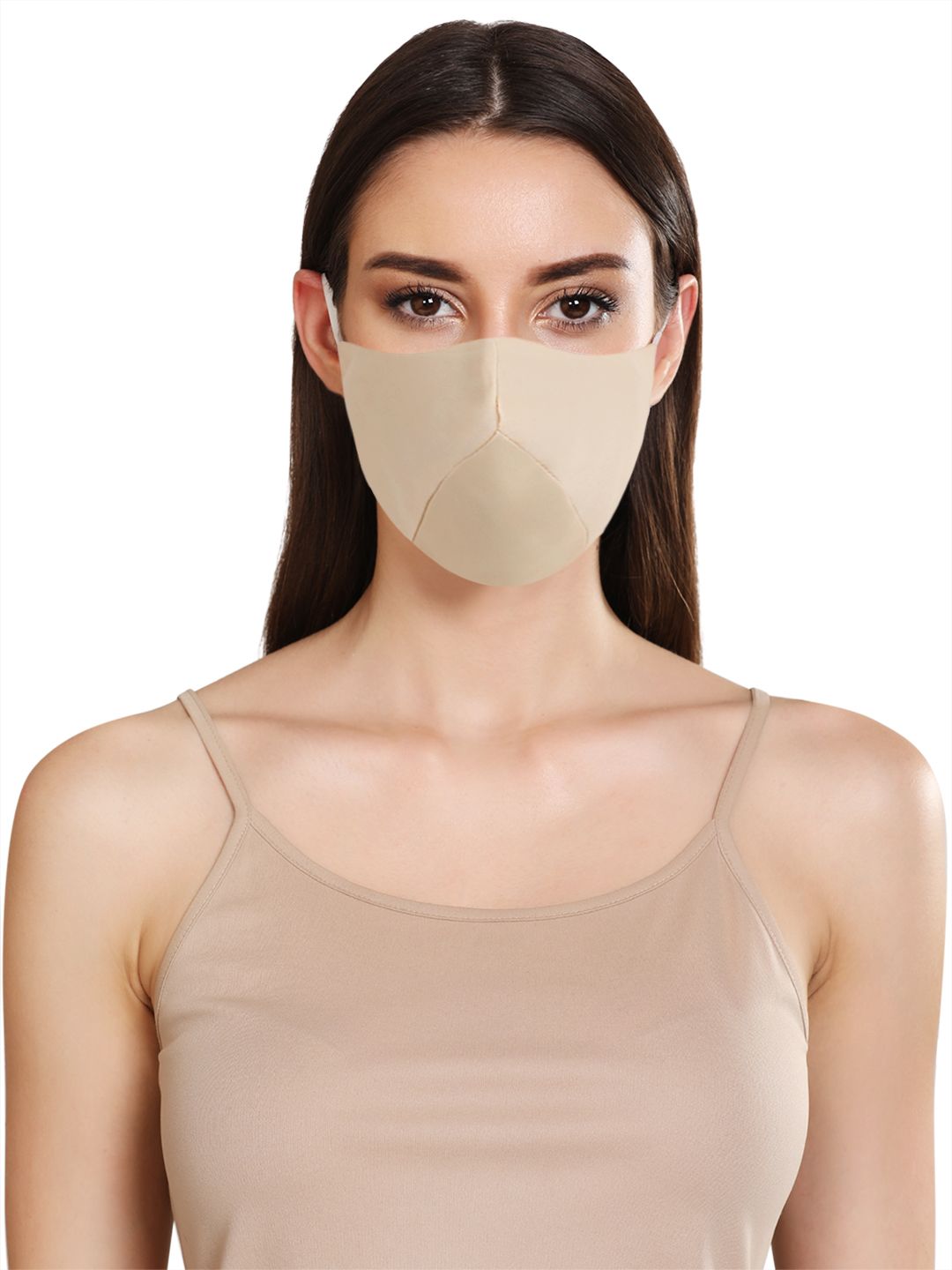 Kazo Women Beige 2-Ply Reusable Face Mask Price in India