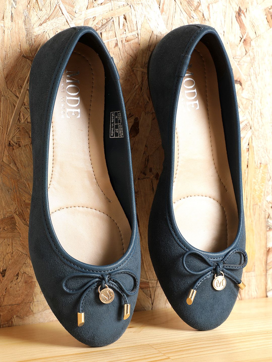 Mode by Red Tape Women Navy Blue Solid Ballerinas