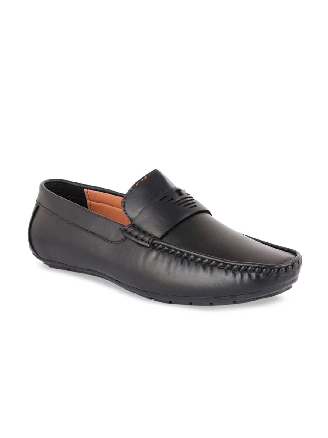 Histeria Men Black Solid Slip-On Formal Shoes