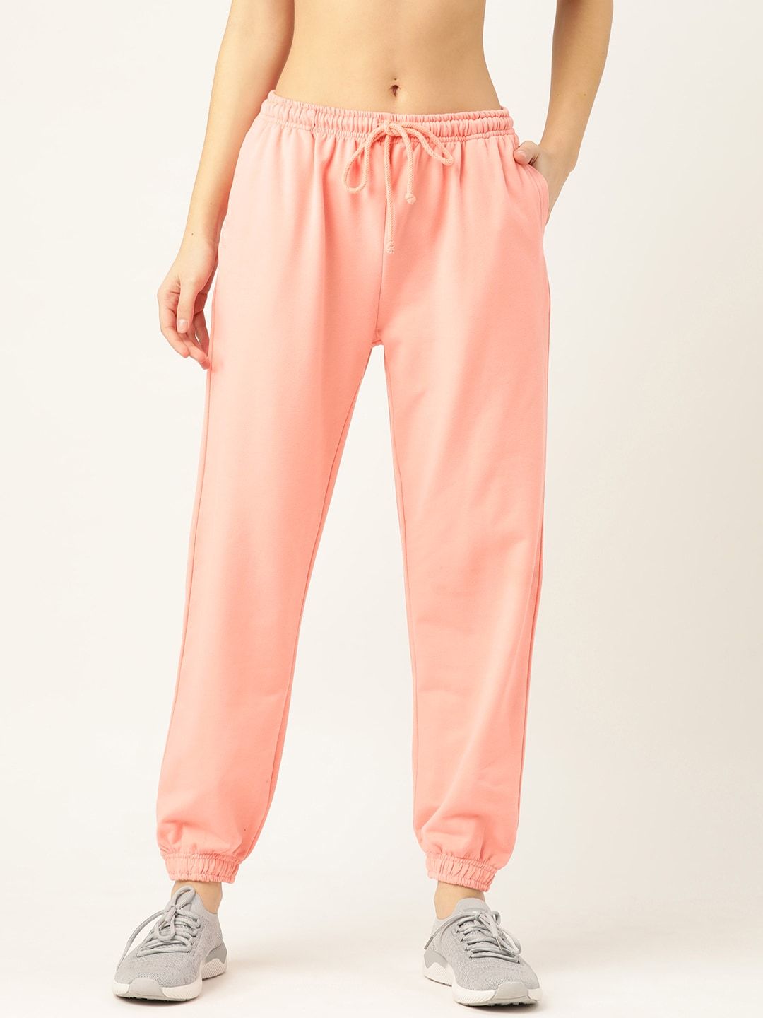 Laabha Women Pink Solid Joggers Price in India