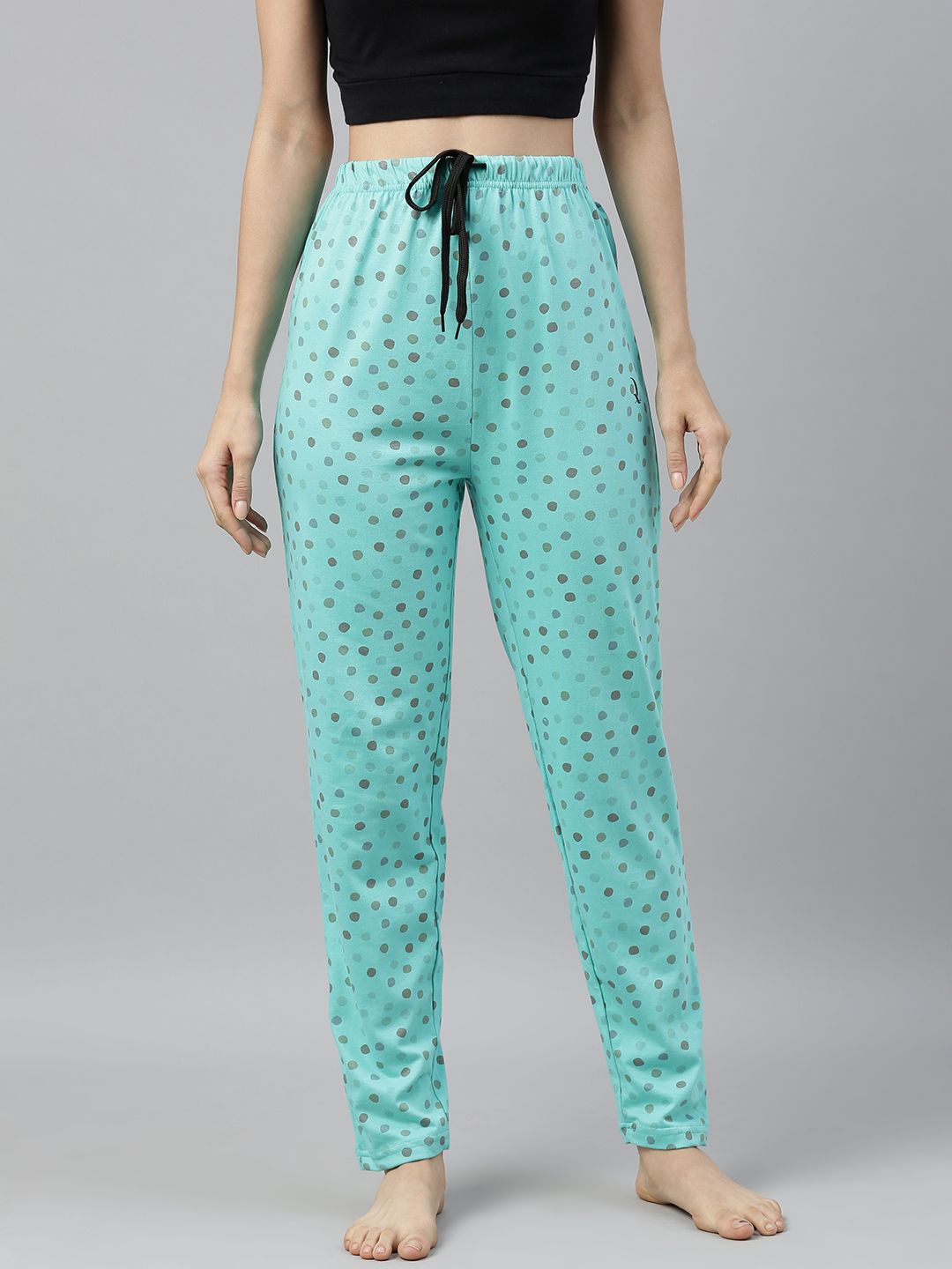 QUARANTINE Women Blue Geometric Printed Lounge Pants Price in India