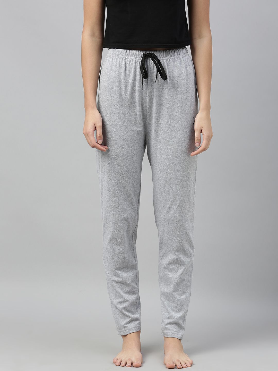 QUARANTINE Women Grey Melange Solid Lounge Pants Price in India