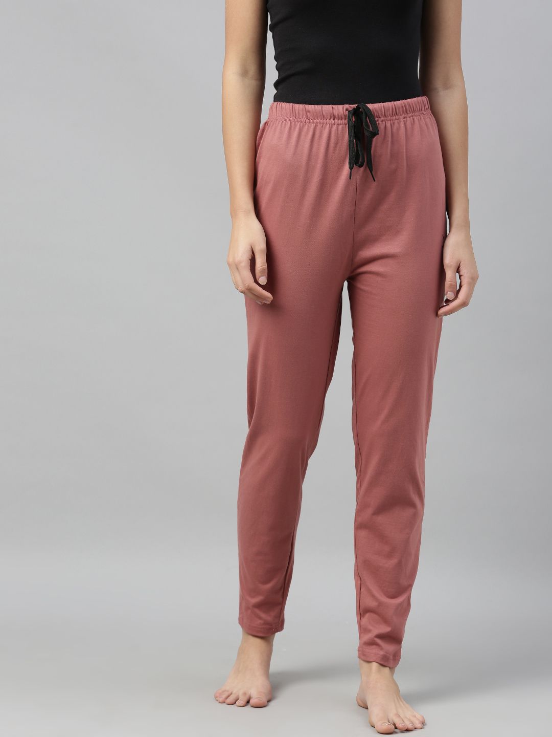 QUARANTINE Women Pink Solid Lounge Pants Price in India