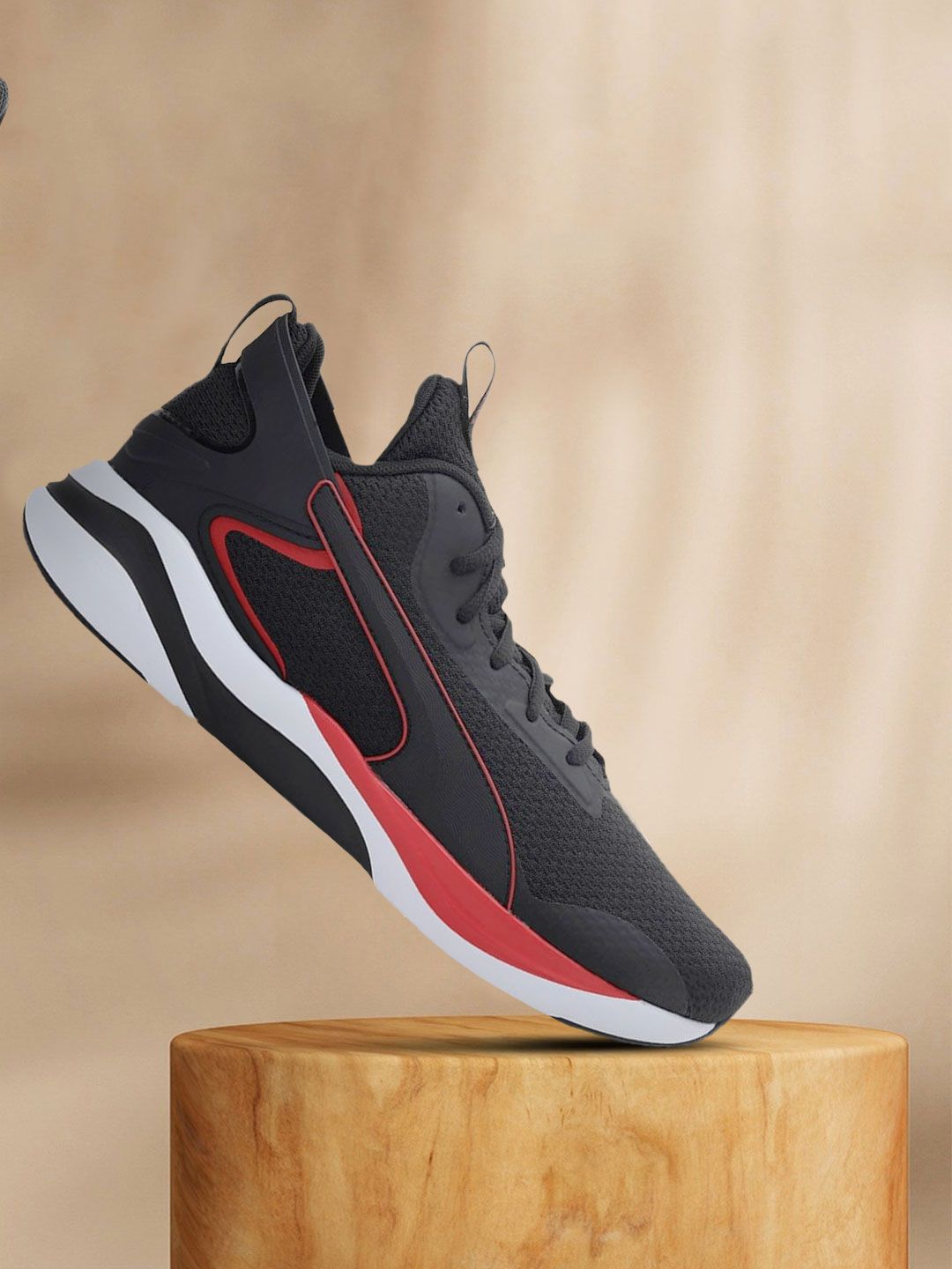 Buy Puma Men Black & Red SOFTRIDE Rift Tech One8 Running Shoes