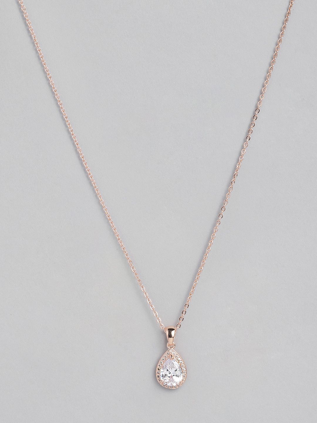 justpeachy Gold-Toned Pendant With Chain Price in India