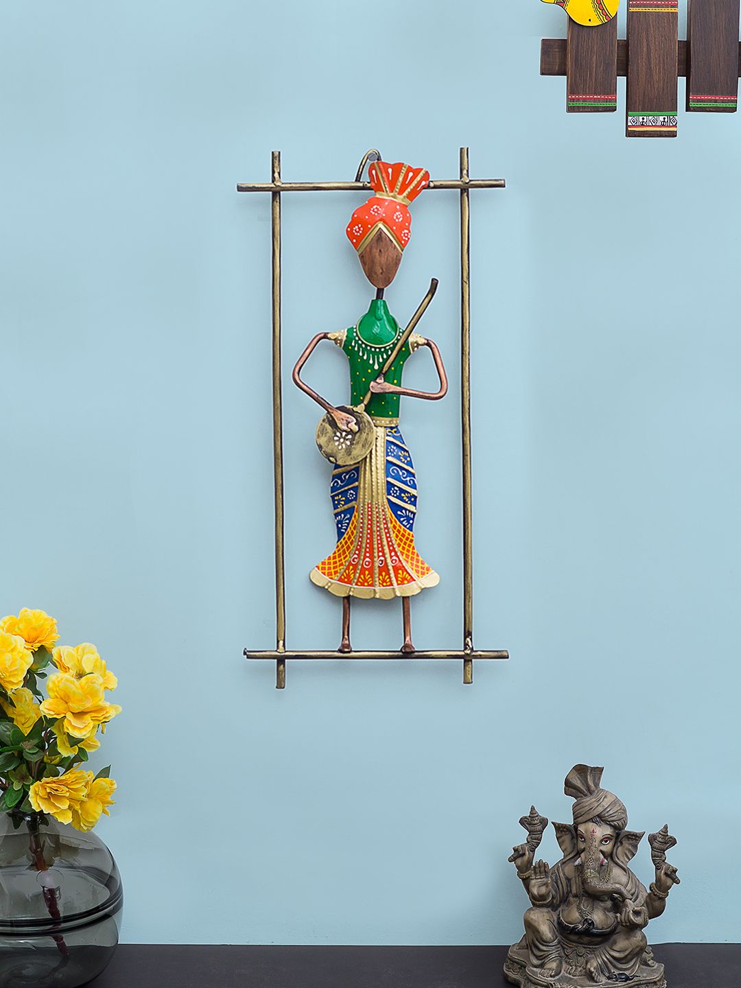 Golden Peacock Unisex Multicoloured Idol Figurine Showpiece Price in India