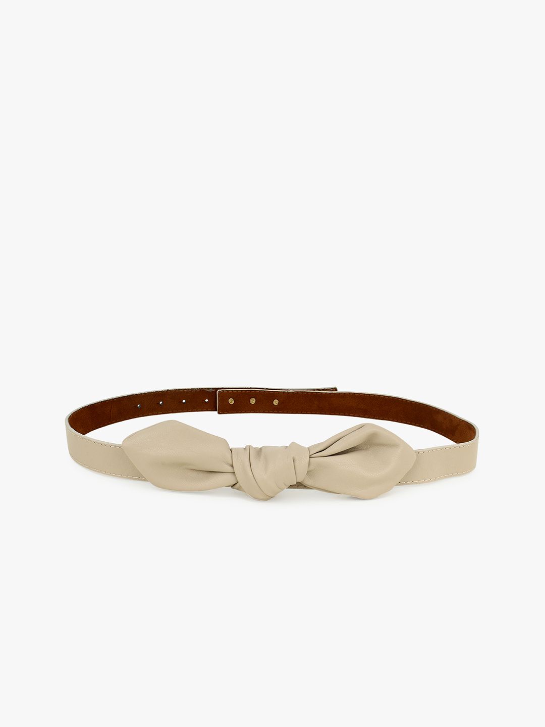 Mali Fionna Women Beige Solid Leather Belt Price in India