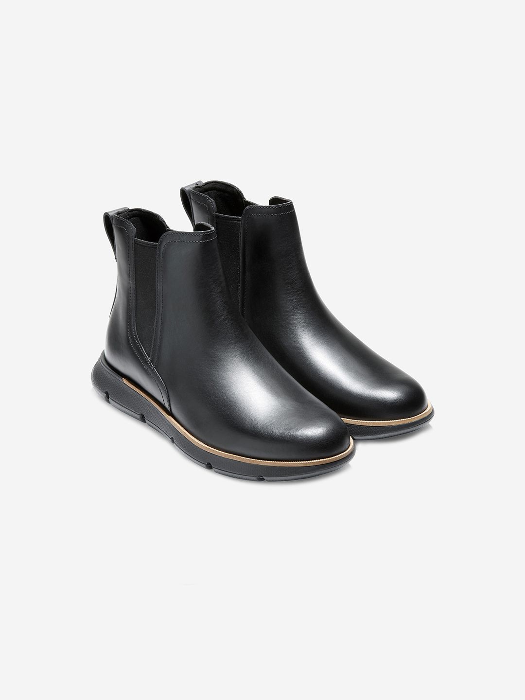 Cole Haan Women Black Leather Flat Boots Price in India