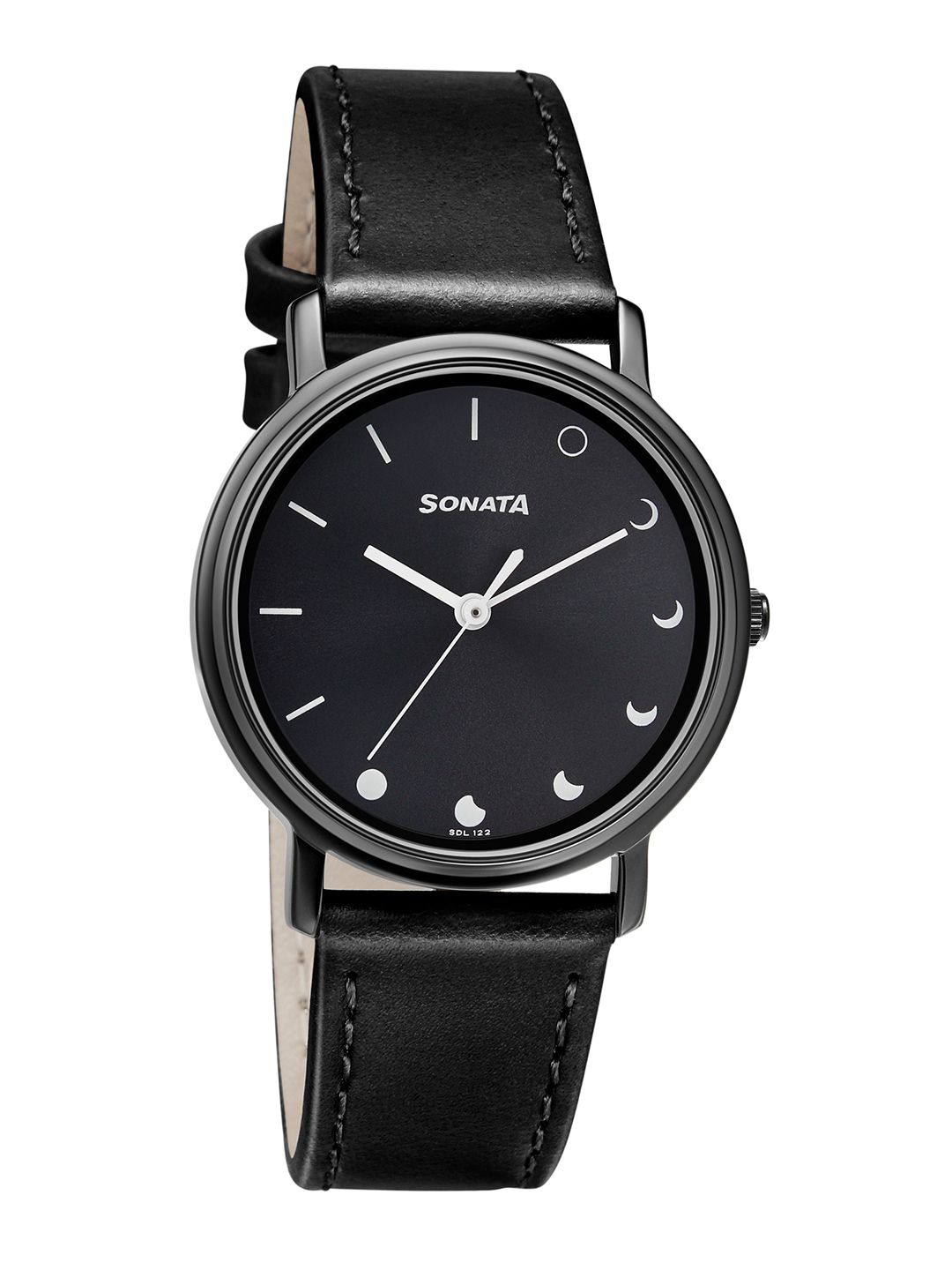 Sonata Women Black Analogue Watch 87029NL07 Price in India