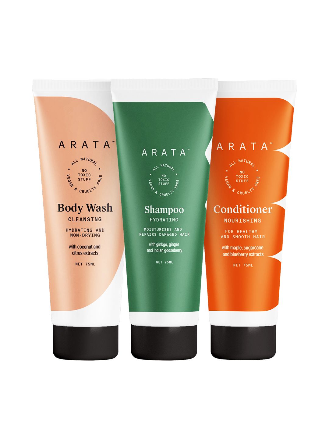ARATA Unisex Body Wash & Shampoo with Conditioner Deep Hydration Combo Price in India