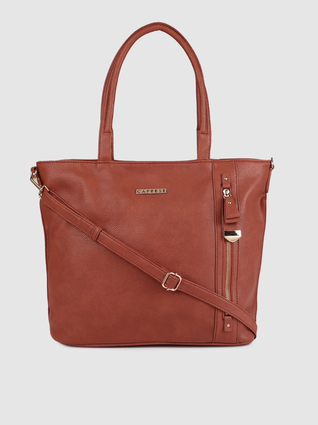 Caprese Tan Textured GLADYS Shoulder Bag Price in India