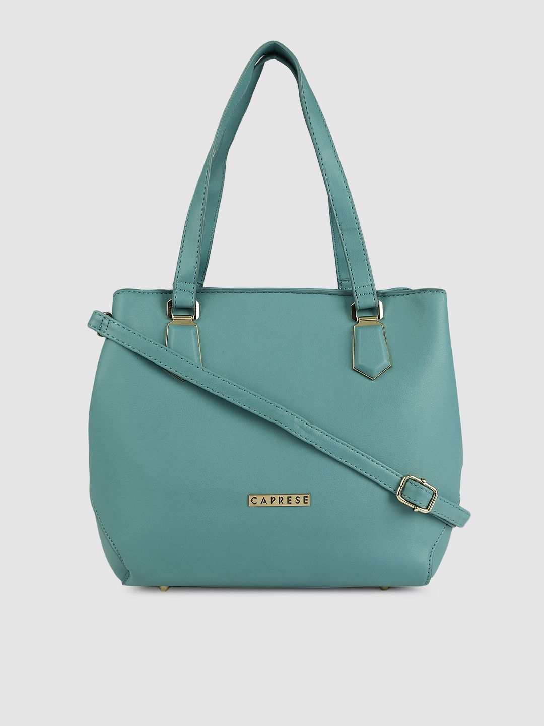 Caprese Green Solid AUGUSTINA Shoulder Bag Price in India