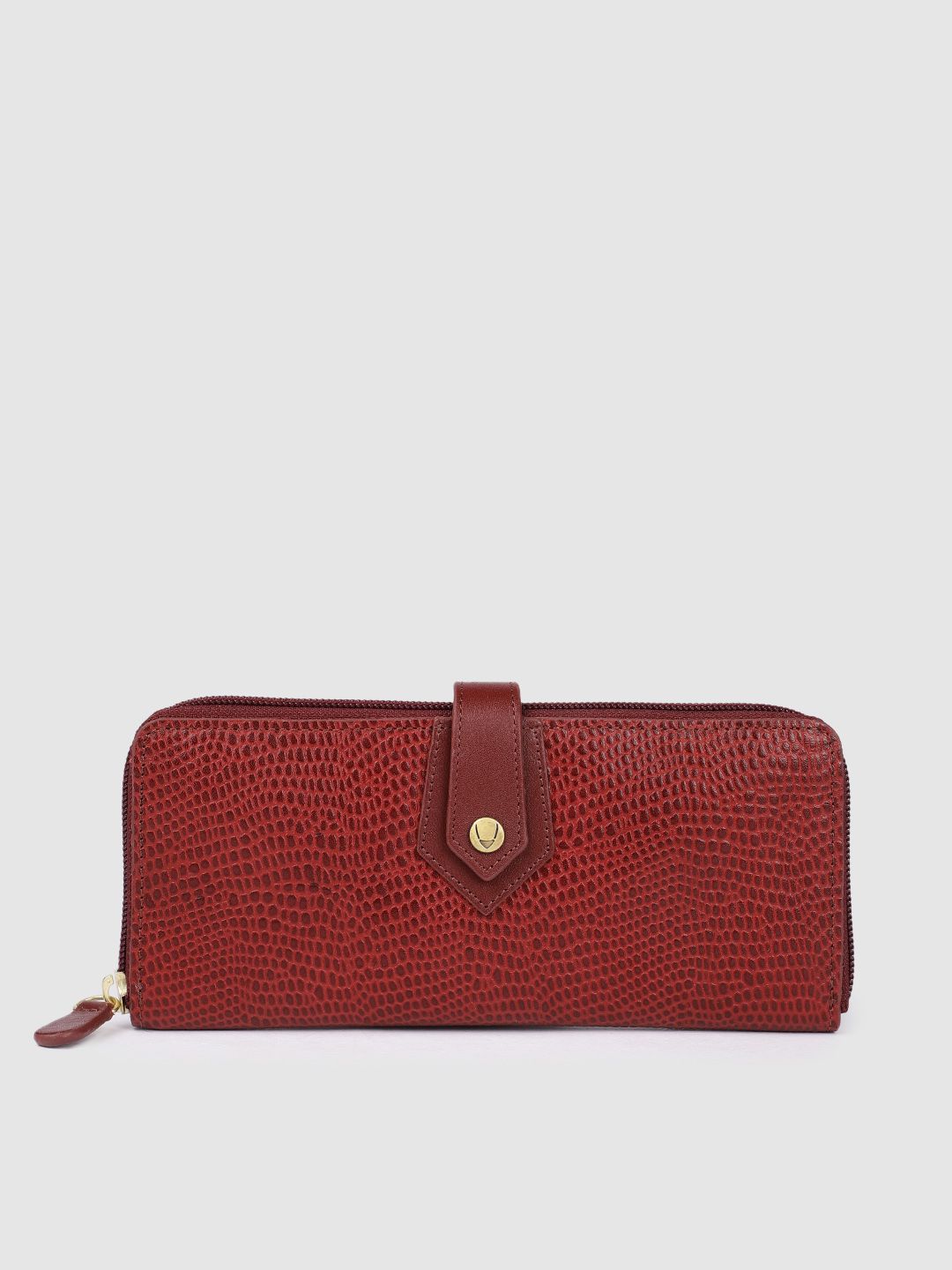 Hidesign Women Red Animal Textured Leather Two Fold Wallet Price in India