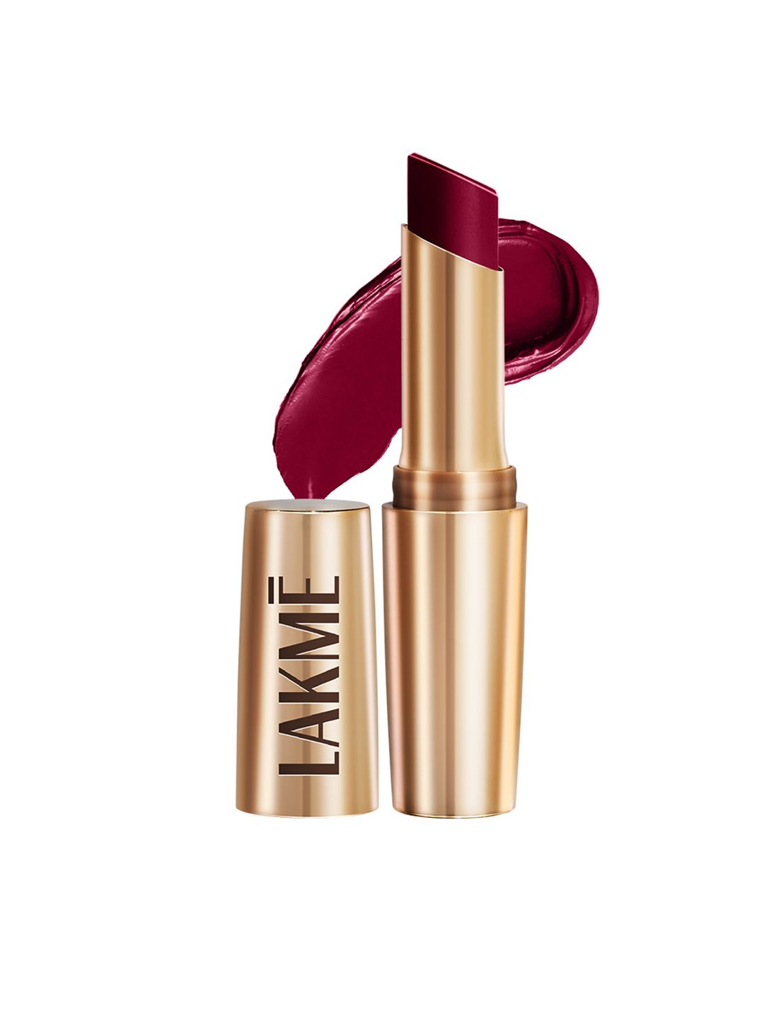 Lakme 9to5 Powerplay Priming Matte Lipstick, Lasts 16hrs, Deep Wine, 3.6g