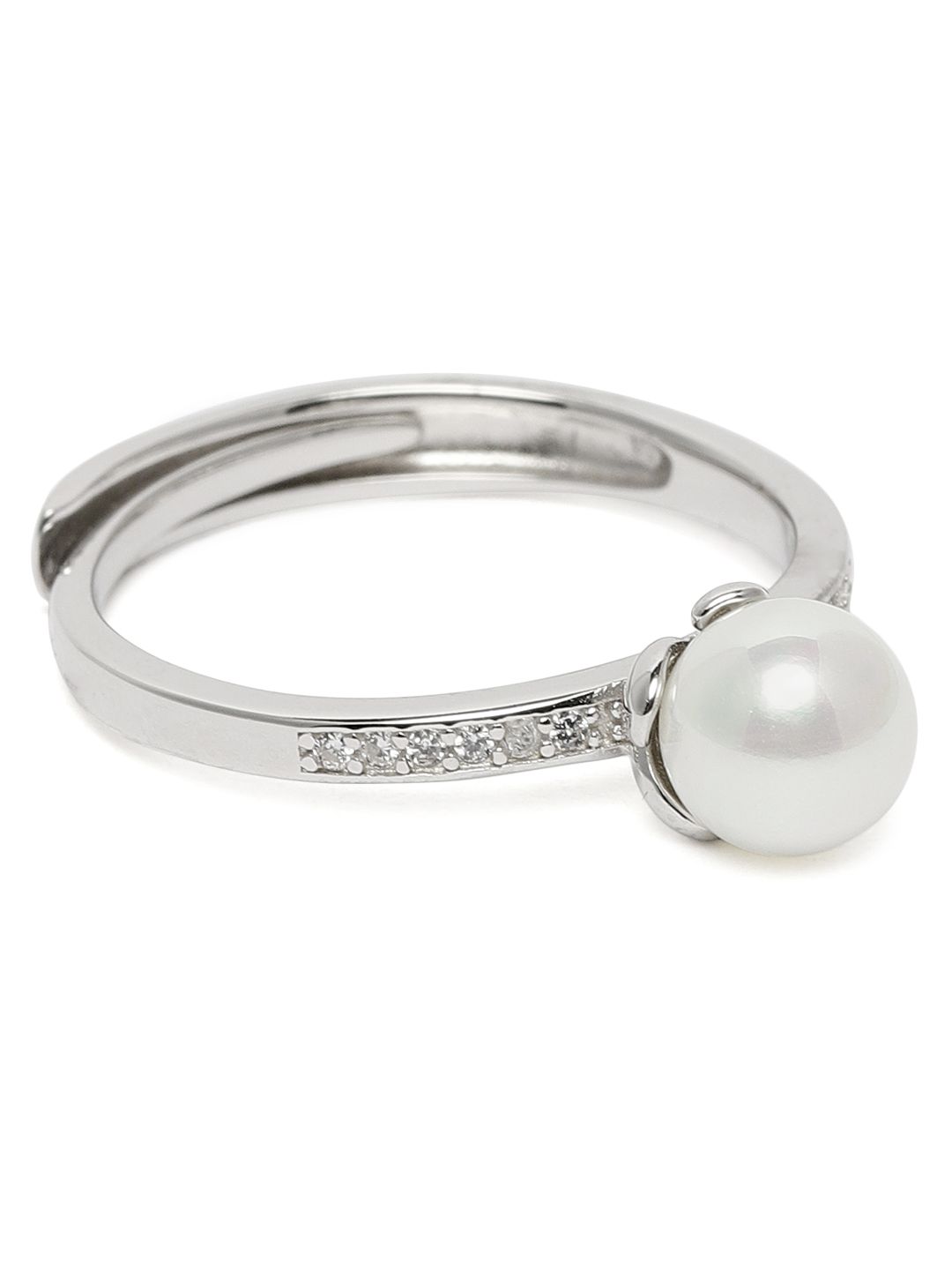 GIVA Women 925 Sterling Silver Pearl Ring Price in India