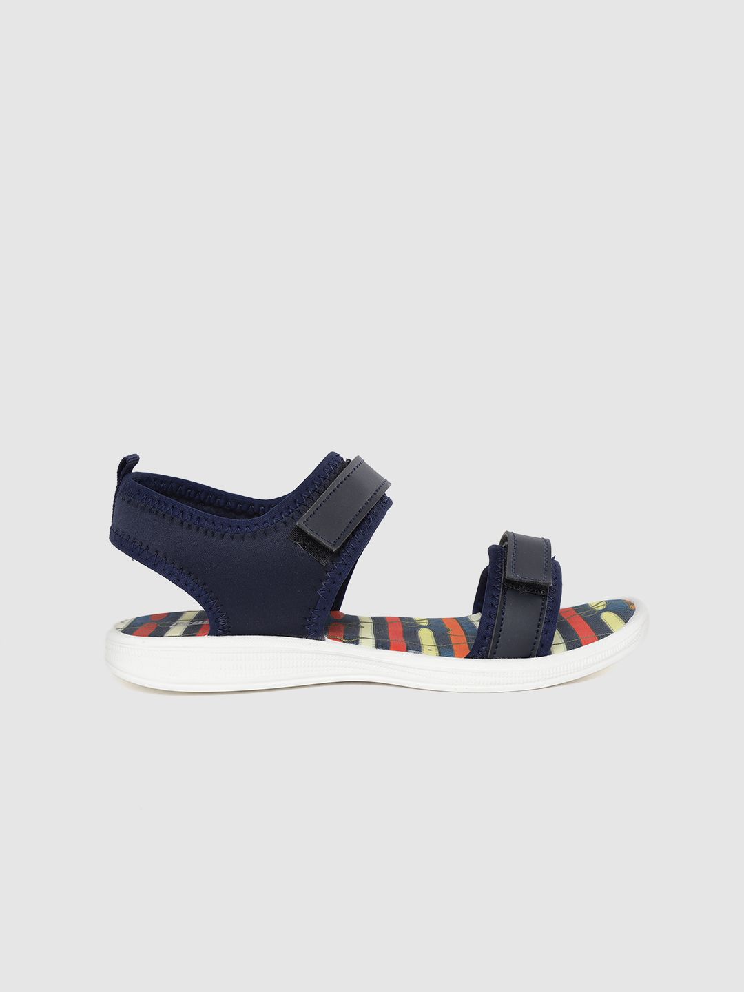 The Roadster Lifestyle Co Women Navy Blue & Black Sports Sandals Price in India