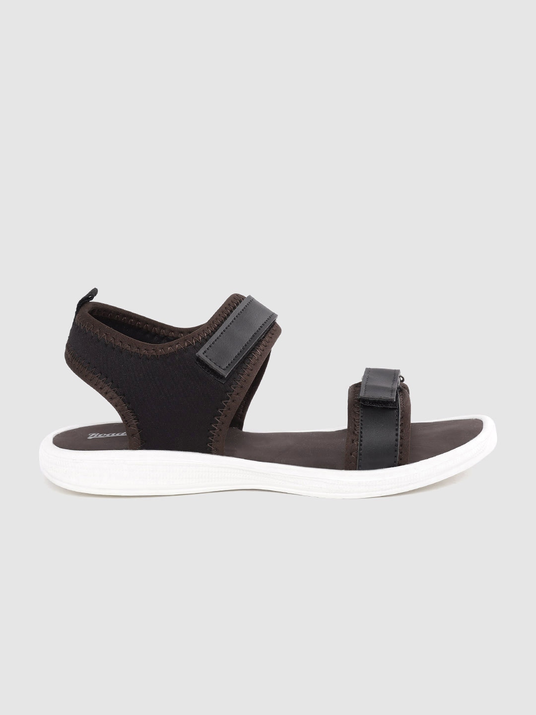 The Roadster Lifestyle Co Women Black  Coffee Brown Solid Sports Sandals Price in India
