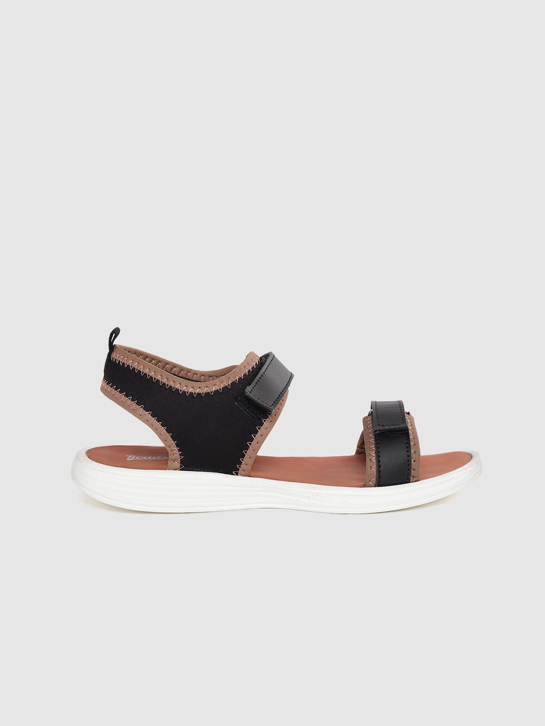 The Roadster Lifestyle Co Women Black & Brown Sports Sandals Price in India