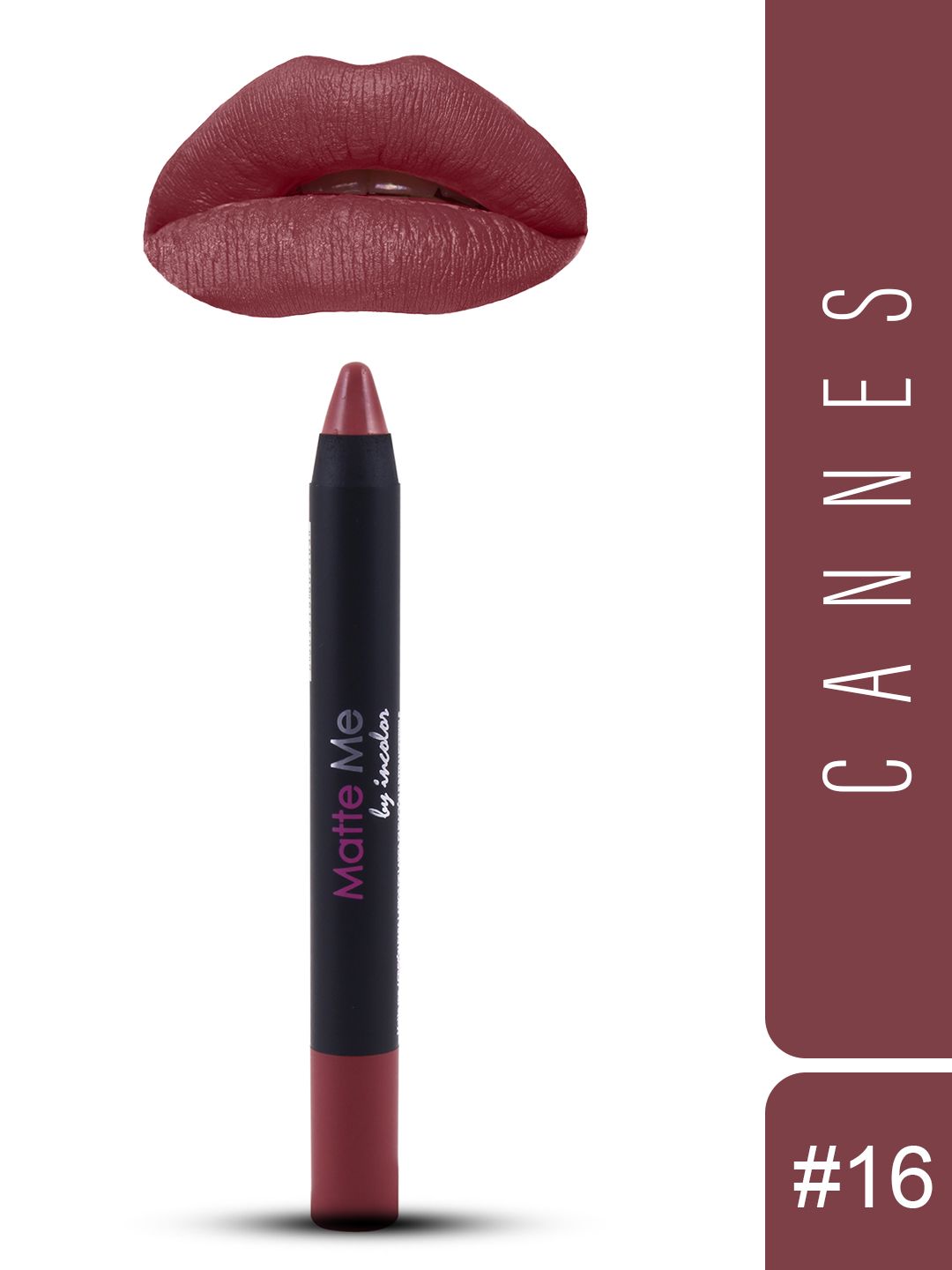 Incolor Matte Me Crayon Lipstick Cannes 16 - 2.3 g Price in India