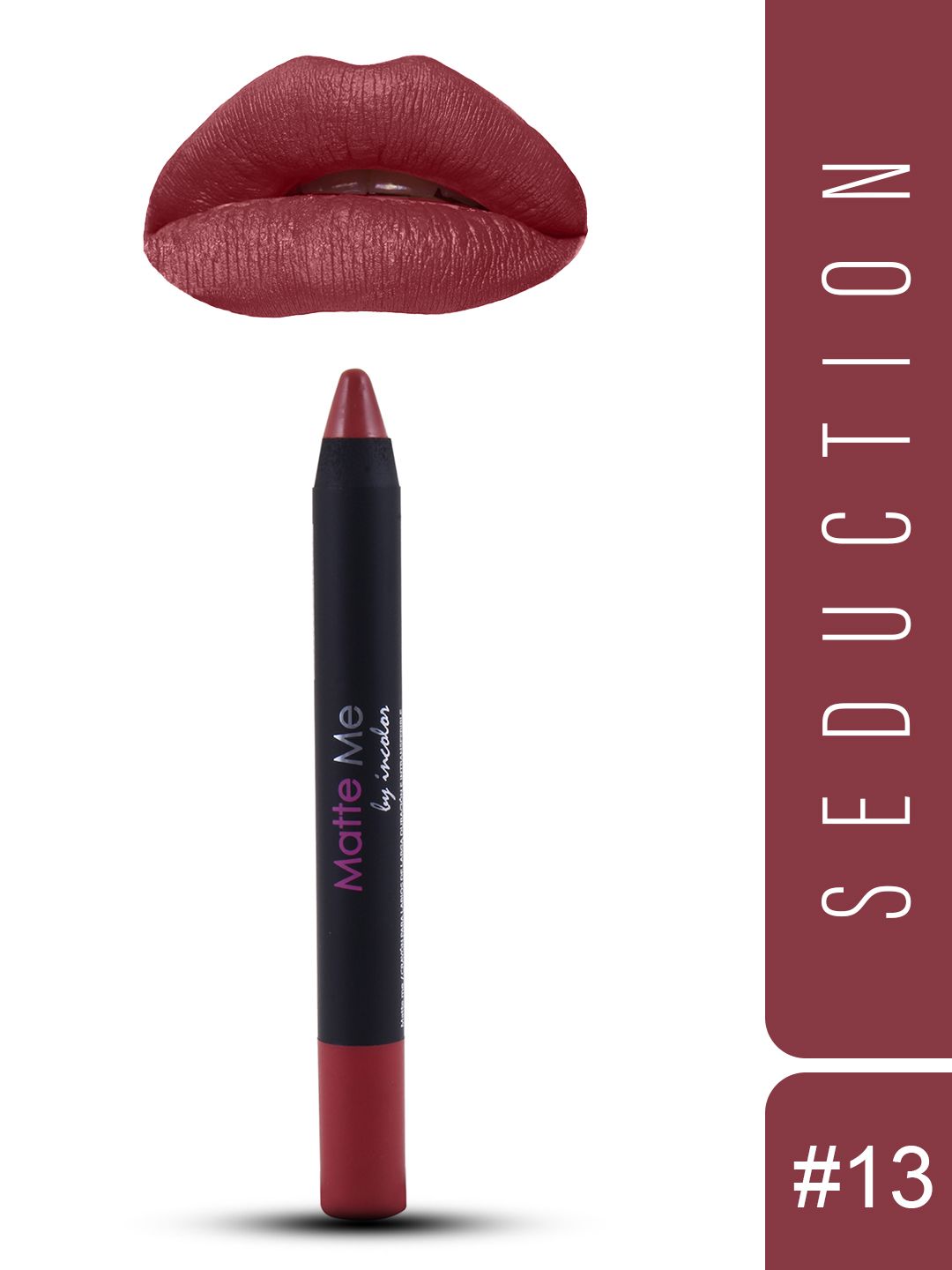 Incolor Women Matte Me Crayon Lipstick 13 SEDUCTION Price in India