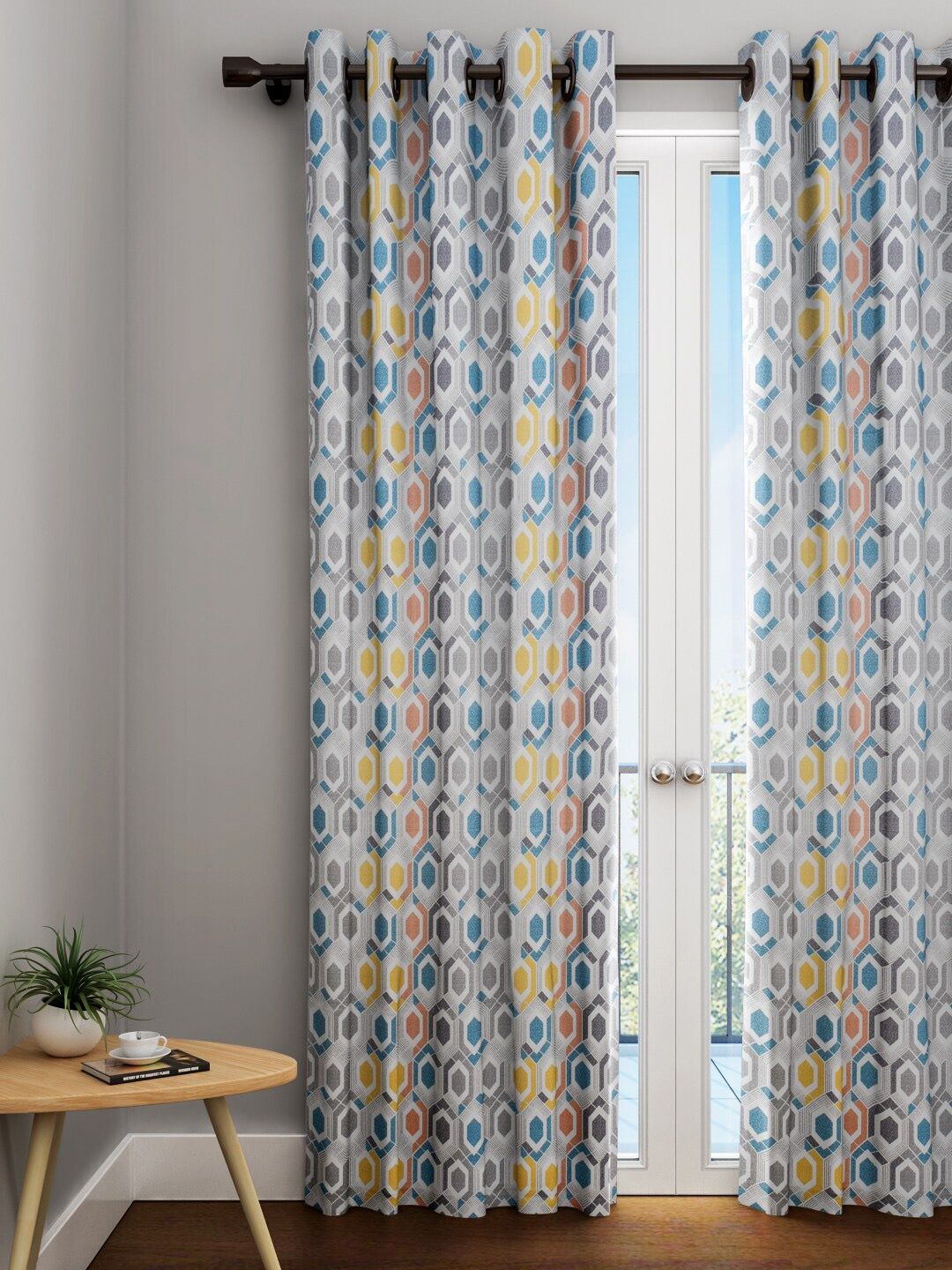 URBAN DREAM Multicoloured Single Curtain Curtain Price in India