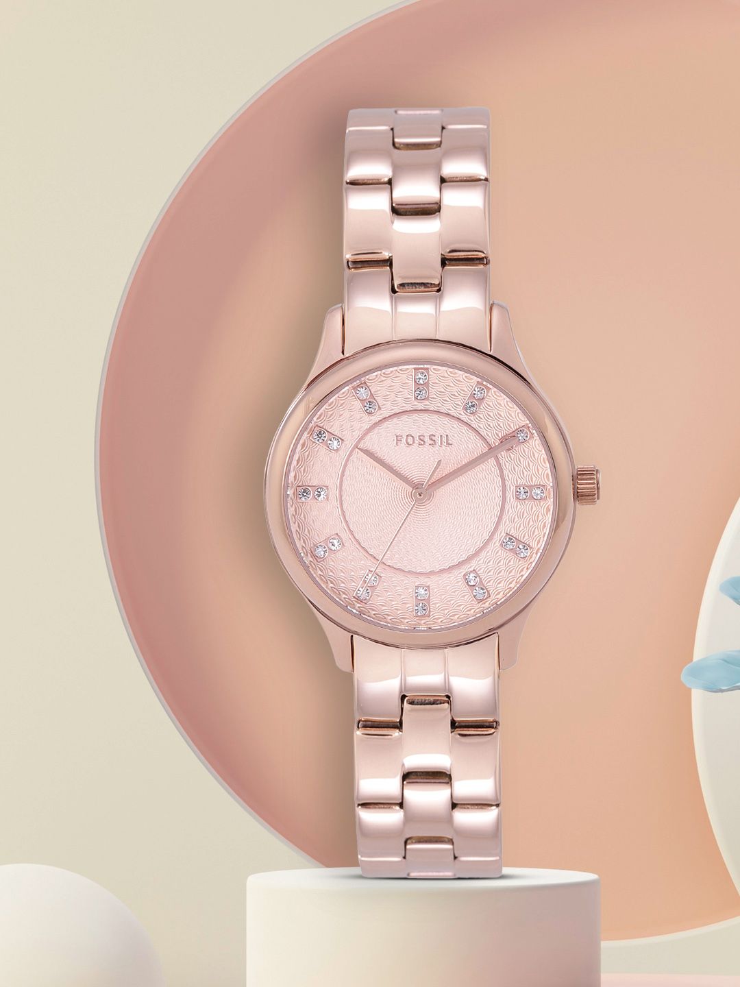Fossil Fossil Women Rose Gold Analogue Watch BQ1571