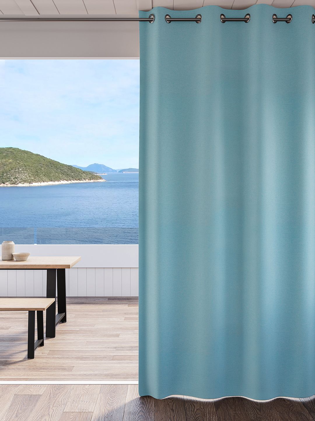 DDecor DDecor Teal Single Door Curtain