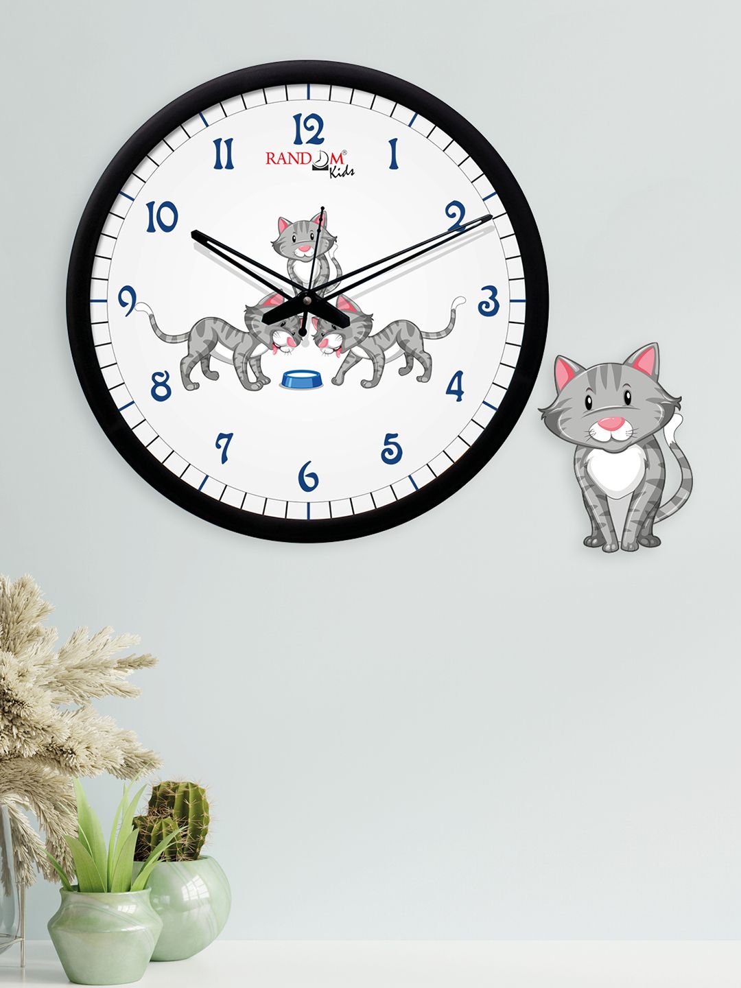 RANDOM White Round Printed Analogue Wall Clock Price in India