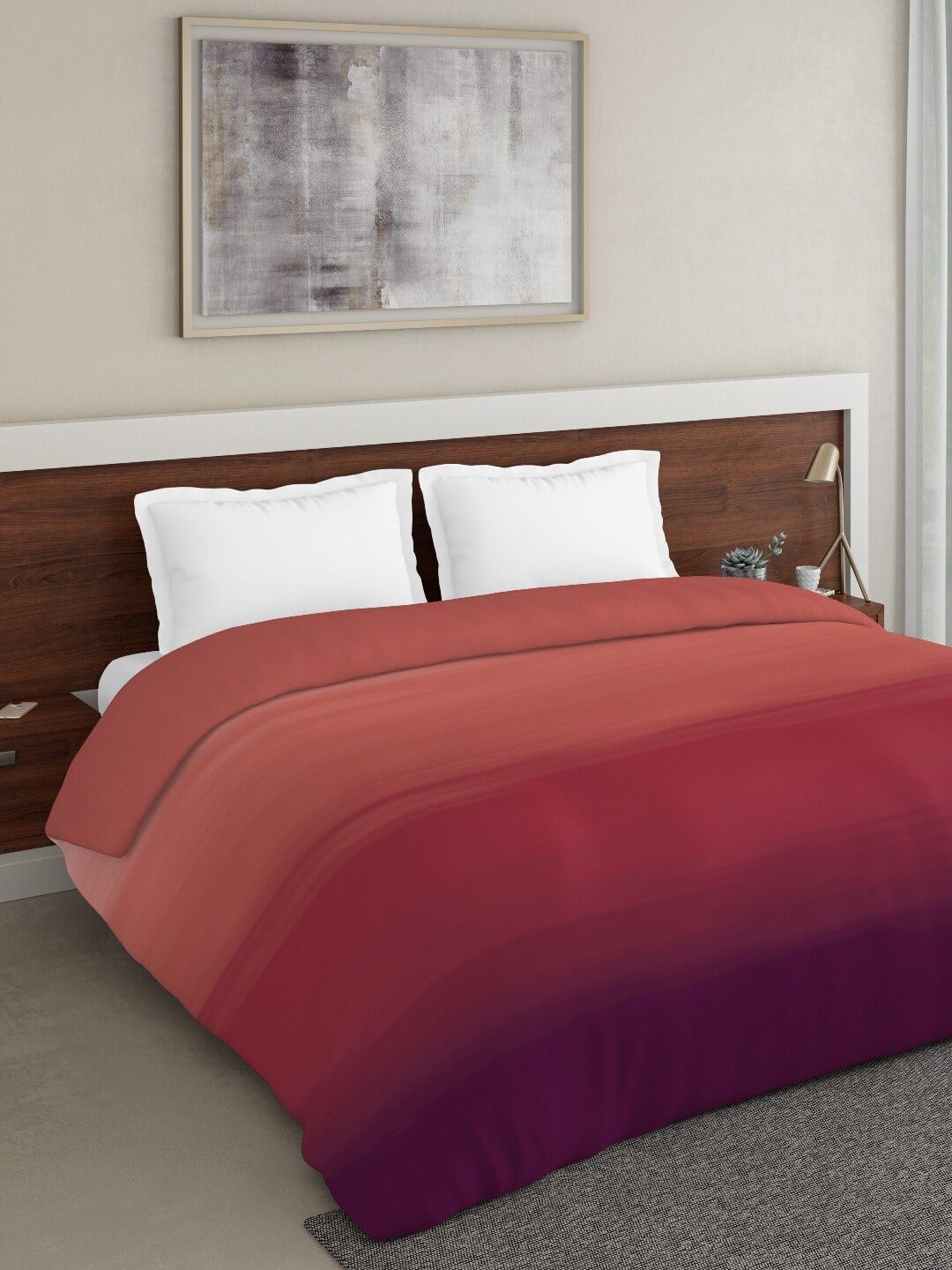 DDecor Red Solid Mild Winter 210 GSM Double Bed Comforter Price in India