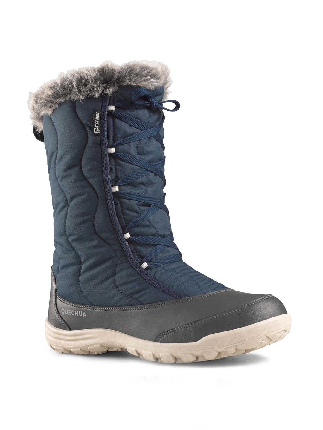 Quechua By Decathlon Women Blue Solid High Top Snow Boots Price in India