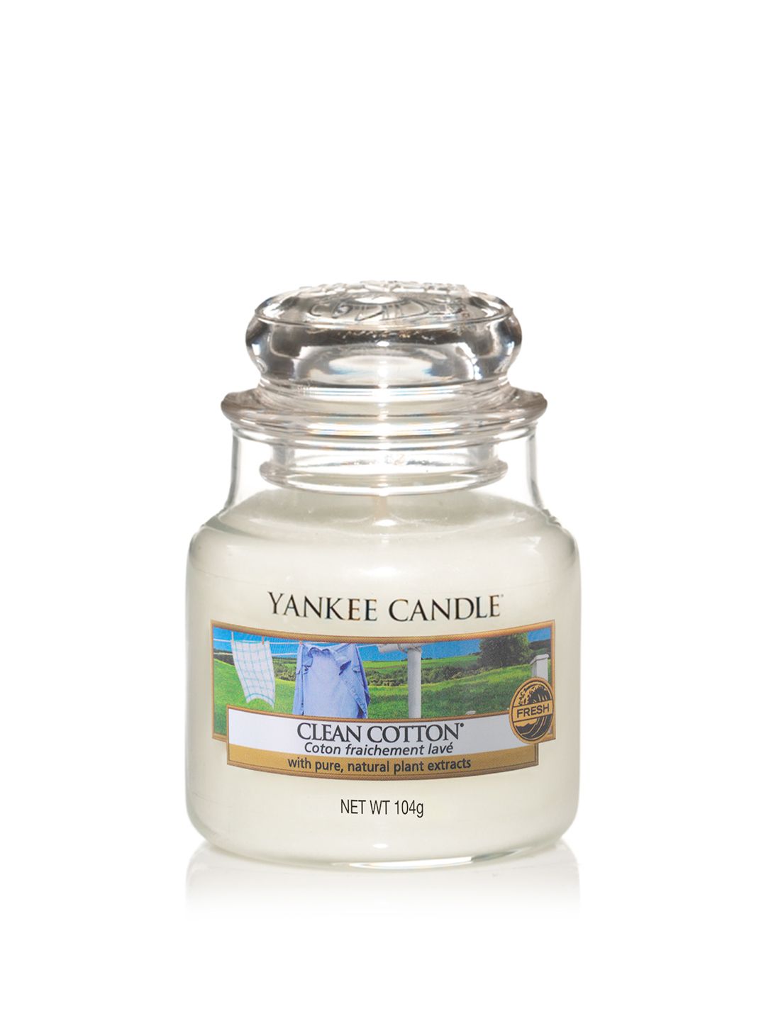 YANKEE CANDLE Clean Cotton Scented 1 Wick Solid Geometric Regular Jar Candles